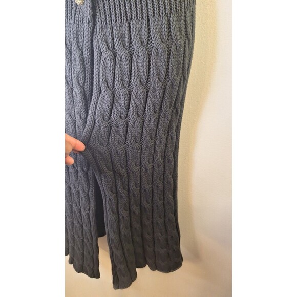 Vtg AFTER THE RAIN Cable Knit Sweater Dress Duster Sz M Button Up Whimsygoth - Picture 12 of 12